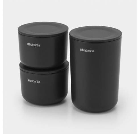 ReNew opbergpotjes, set van 3 Dark Grey  Brabantia