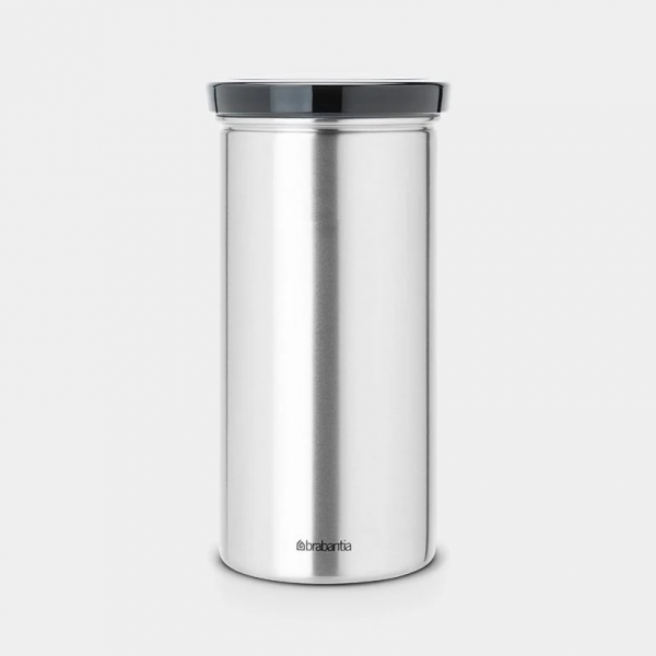 Brabantia Voorraadbus voor 18 koffiepads Matt Steel Fingerprint Proof / Grey