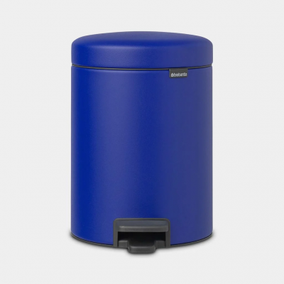 NewIcon pedaalemmer 5 liter met kunststof binnenemmer Mineral Powerful Blue 