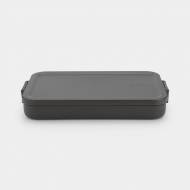 Make & Take lunchbox plat kunststof Dark Grey 