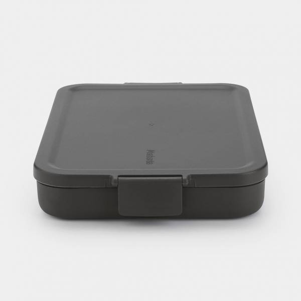 Make & Take lunchbox plat kunststof Dark Grey 