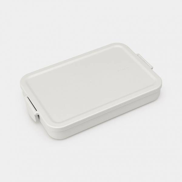 Make & Take lunchbox plat, kunststof Light Grey 