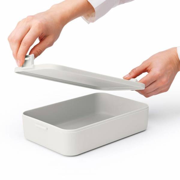 Make & Take lunchbox large kunststof Light Grey 