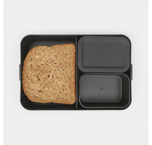 Make & Take Bento lunchbox large kunststof Dark Grey  Brabantia