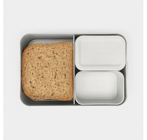 Make & Take Bento lunchbox large, kunststof Light Grey  Brabantia