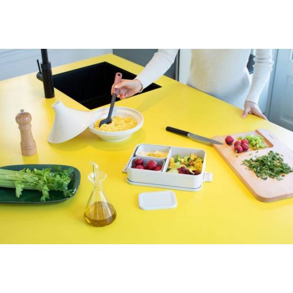 Make & Take Bento lunchbox large, kunststof Light Grey 