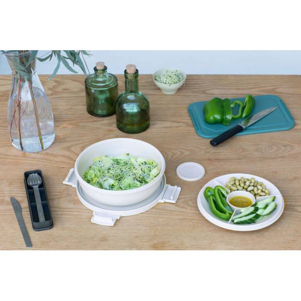 Make & Take salade lunchkom 1,3 liter kunststof Light Grey 