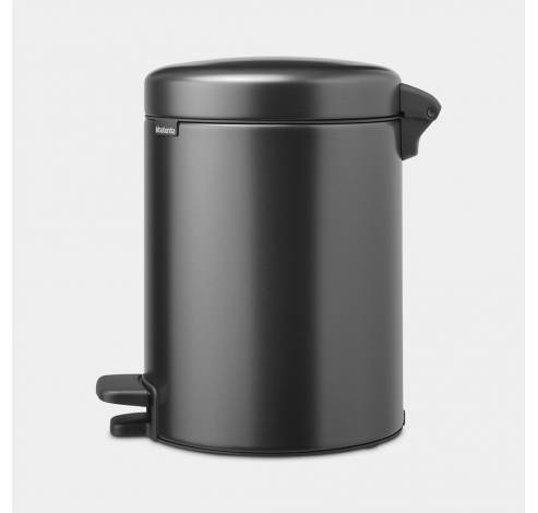 NewIcon poubelle à pédale 5 litres avec seau intérieur synthétique Confident Grey  Brabantia