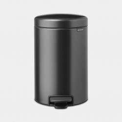 Brabantia NewIcon poubelle à pédale 12 litres avec seau intérieur synthétique Confident Grey 