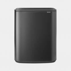 Brabantia Bo Touch Bin poubelle 60 litres avec seau intérieur synthétique Confident Grey 