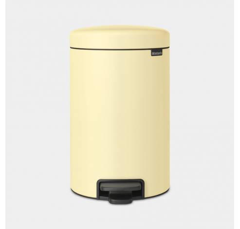 NewIcon poubelle à pédale 12 litres avec seau intérieur synthétique Mellow Yellow  Brabantia