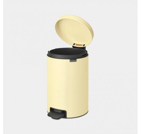 NewIcon poubelle à pédale 12 litres avec seau intérieur synthétique Mellow Yellow  Brabantia