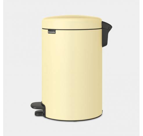 NewIcon poubelle à pédale 12 litres avec seau intérieur synthétique Mellow Yellow  Brabantia