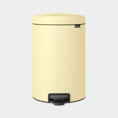 NewIcon poubelle à pédale 20 litres avec seau intérieur synthétique Mellow Yellow  Brabantia