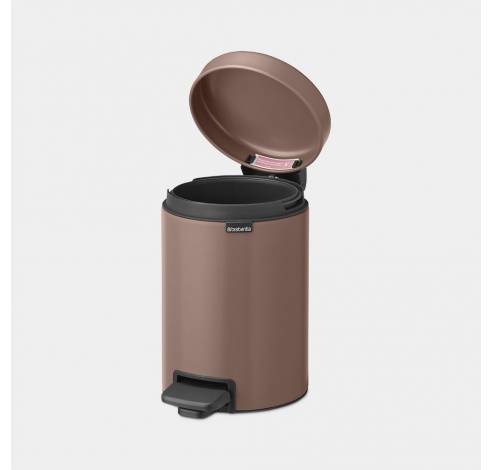 NewIcon poubelle à pédale 3 litres avec seau intérieur synthétique Satin Taupe  Brabantia