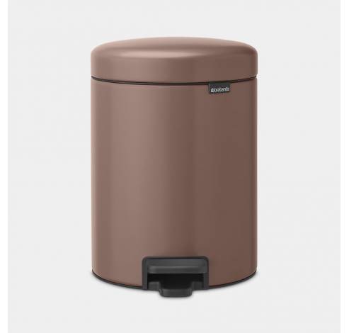 NewIcon poubelle à pédale 5 litres avec seau intérieur synthétique Satin Taupe  Brabantia