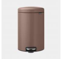 NewIcon poubelle à pédale 20 litres avec seau intérieur synthétique Satin Taupe 