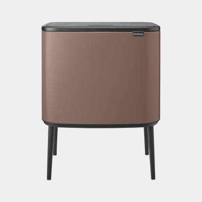 Bo Touch Bin poubelle 11 + 23 litres avec 2 seaux intérieurs synthétiques Satin Taupe  Brabantia