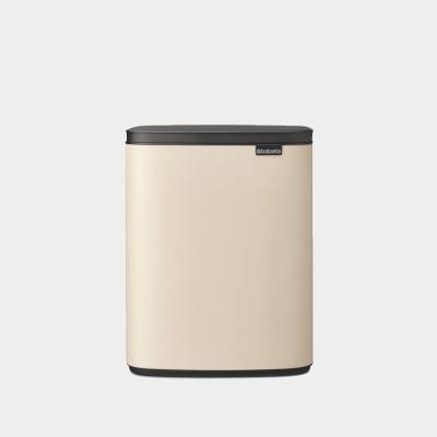 Bo poubelle 12 litres avec seau intérieur synthétique Soft Beige  Brabantia