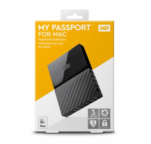 My Passport voor Mac 3TB Zwart  Western Digital