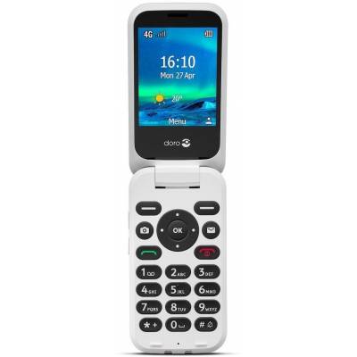 6820 Eenvoudige Klaptelefoon 4G (Zwart-Wit)  Doro