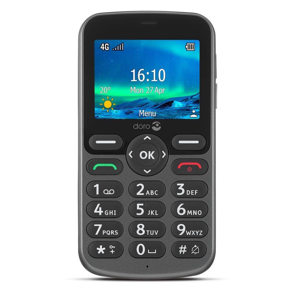 Doro Seniorentelefoon 5860 Eenvoudige GSM 4G (Wit-Zwart)