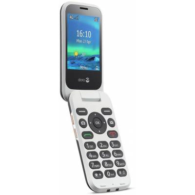 6880 Eenvoudige Klaptelefoon 4G (Zwart-Wit)  Doro