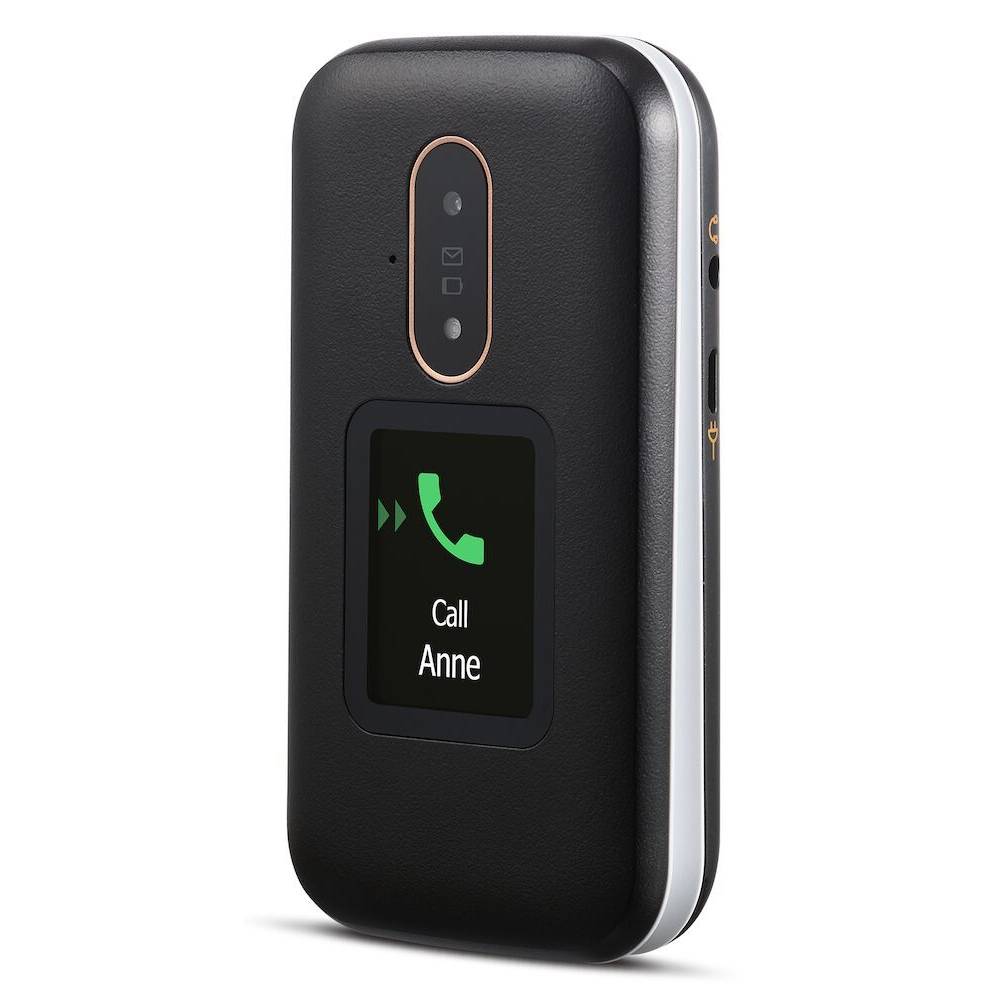 Doro Seniorentelefoon 6880 Eenvoudige Klaptelefoon 4G (Zwart-Wit)