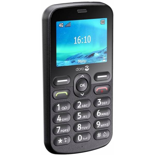 Doro 1880 Eenvoudige Senioren GSM 4G Zwart