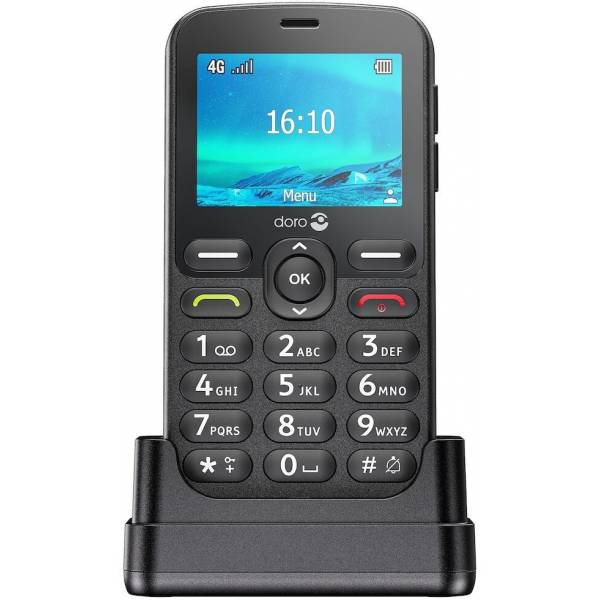 Doro 1880 Eenvoudige Senioren GSM 4G Zwart