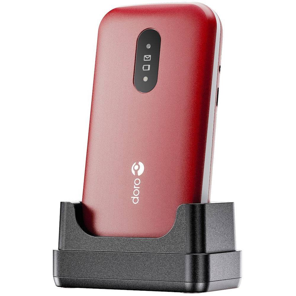 Doro GSM 2820 Gebruiksvriendelijke mobiele 4G-telefoon met groot beeldscherm rood/wit