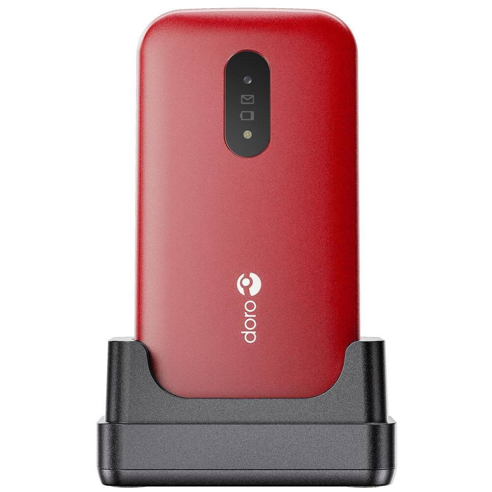 Doro GSM 2820 Gebruiksvriendelijke mobiele 4G-telefoon met groot beeldscherm rood/wit