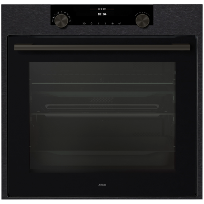 OX66121C Multifunctionele oven Black Steel met kleurendisplay 60cm Atag