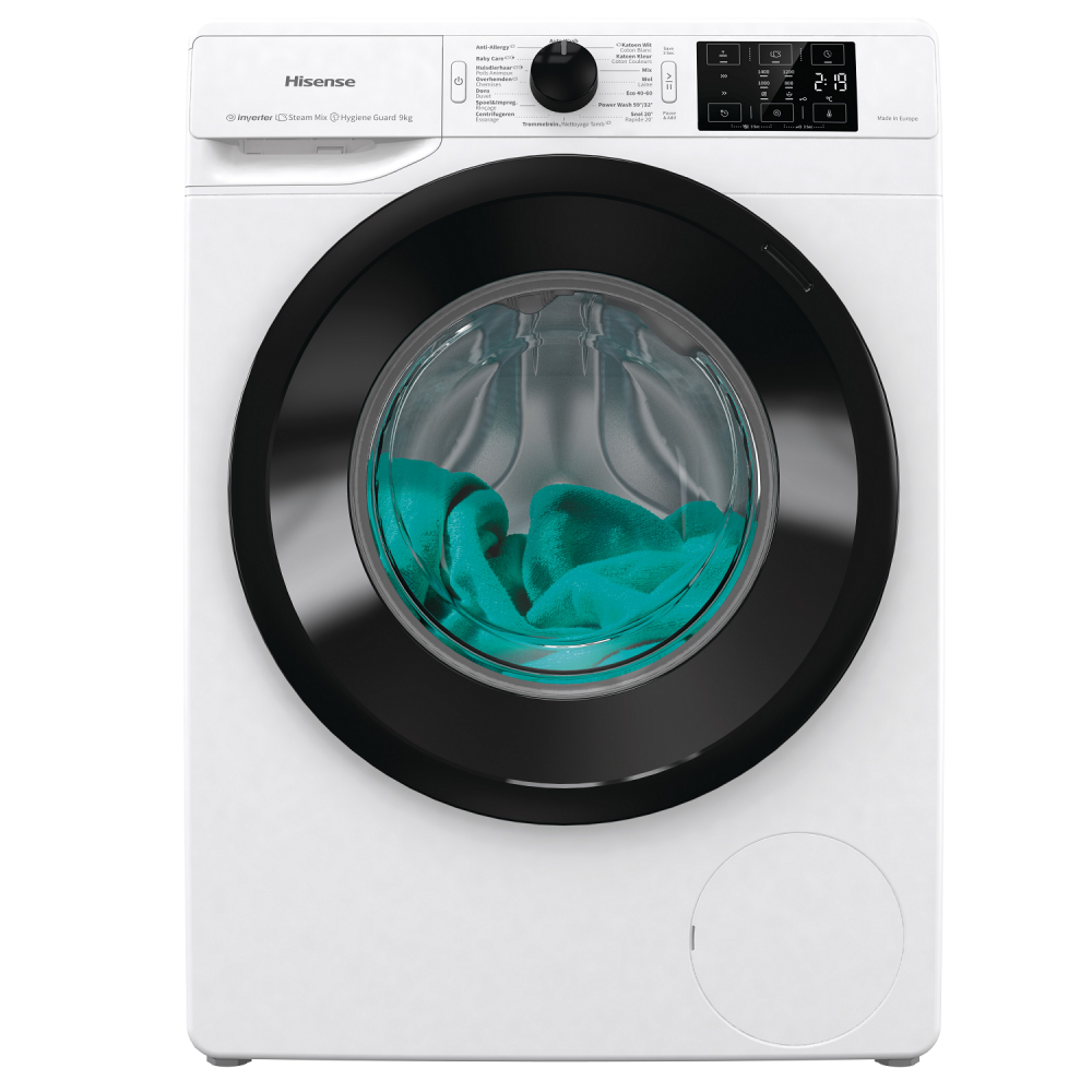 Hisense Wasmachine WFGE901439VMQ wasmachine – 9 kg – Essential serie