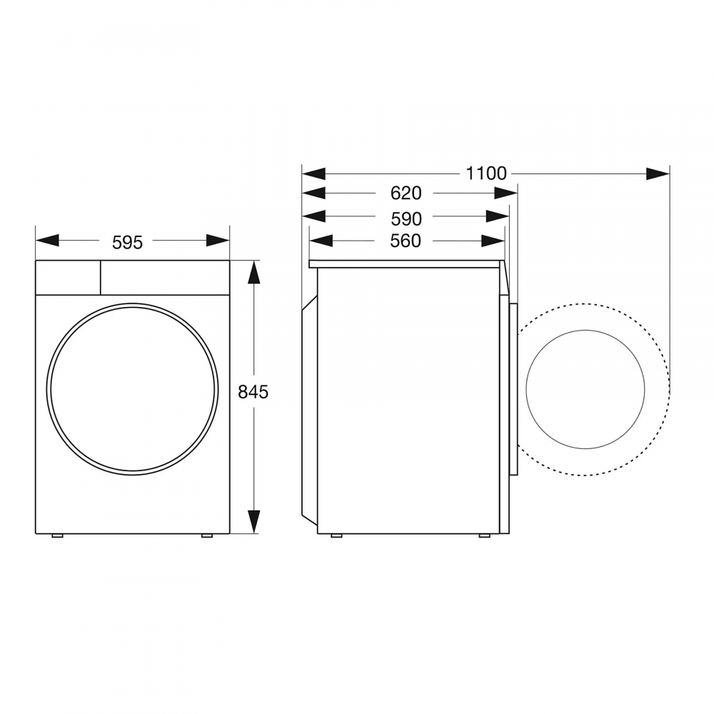 Hisense Wasmachine WF5S1045BB