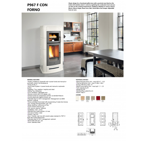  P967 F Con forno Verde mirto  Piazzetta