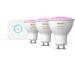 Hue White and Color Ambiance Bluetooth GU10 Starterkit Philips Lighting