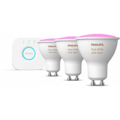 Hue White and Color Ambiance Bluetooth GU10 Starterkit  Philips Lighting