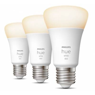 Hue A60 slimme lamp Fitting E27 800K zacht warmwit (3-pack)  Philips Lighting