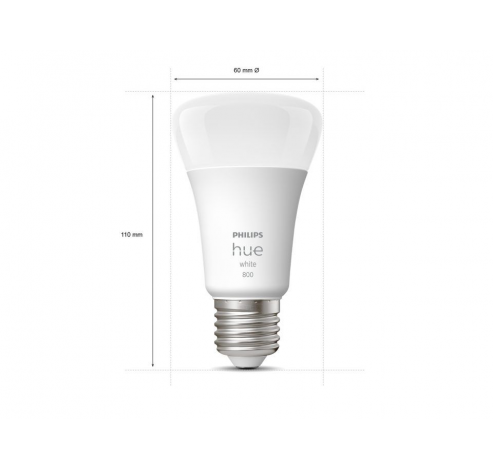 Hue A60 slimme lamp Fitting E27 800K zacht warmwit (3-pack)  Philips Lighting