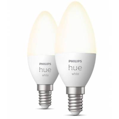 Hue B39 Socket E14 lampe intelligente blanc chaud doux pack de 2  Philips Lighting