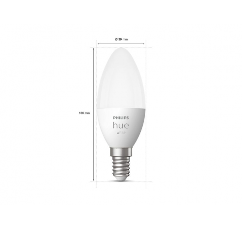 Hue B39 Fitting E14 slimme lamp zacht warmwit 2-pack  Philips Lighting