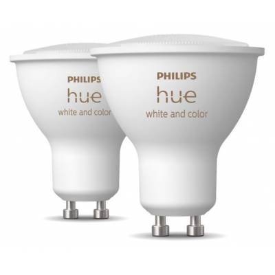 Hue GU10 Spot White and Color Ambiance 2-pack  Philips Lighting