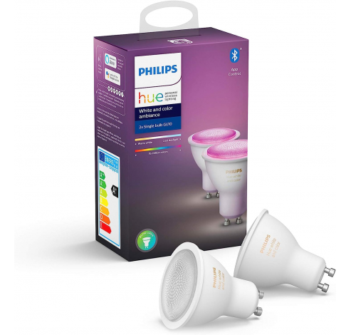 HUE White&Color Ambiance GU10 2pcs  Philips Lighting