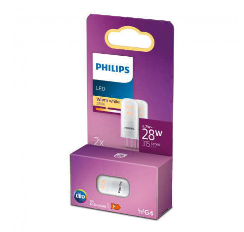 LED-capsule G4 2,7W-28W WW (2pcs)       Philips Lighting