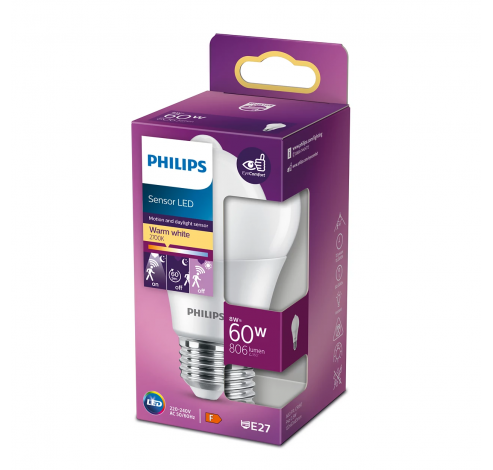 LED-lamp E27 A60 8W-60W Koelwit Sensor       Philips Lighting