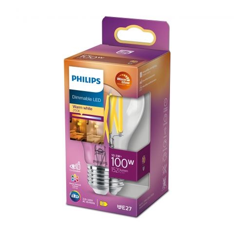 LED-lamp FilE27 A60 10,5W-100W Dimbaar  Philips Lighting