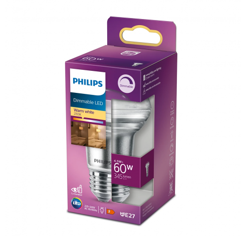 LED-reflector E27 R63 4,5W-60W warmwit Dimbaar  Philips Lighting