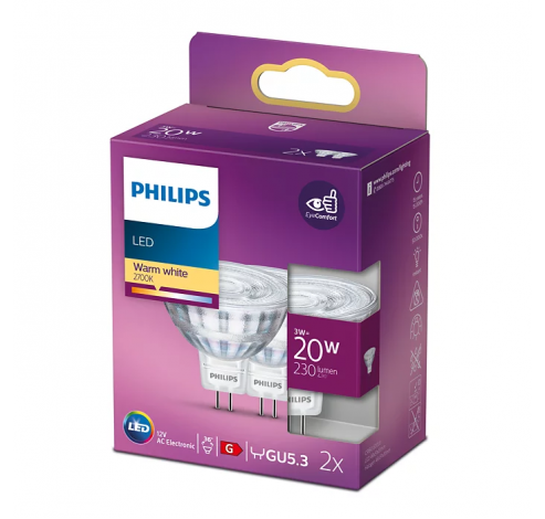LED-spot GU5.3 3W-20W Warmwit (2pcs)         Philips Lighting
