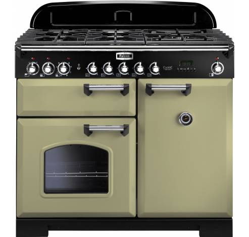 Classic Deluxe 100 Dual Fuel Olive Green Brass  Falcon